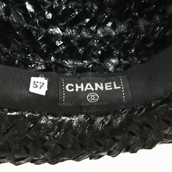 Authentic Vintage CHANEL Fedora Straw Hat - Picture 2 of 5
